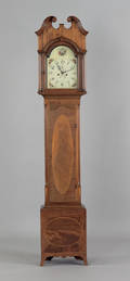 New Jersey or New York Federal mahogany tall case clock ca 1810