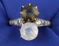Edwardian Gemset Twin Stone Ring
