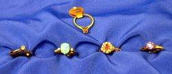Five Gemset Womens Rings
