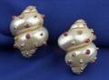 Shell and Ruby Earrings