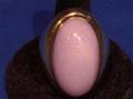 14kt Gold and Oval Cabochon Lavender Jadeite Ring