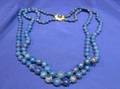 Double Strand of Lapis Lazuli Beads with a 14kt Gold Clasp