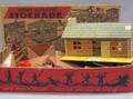 Louis Marx  Co Lithographed Metal and Molded Plastic Fort Apache Blockade Set