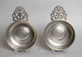 Pair of New England pewter porringers ca 1800