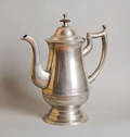 Dorchester Massachusetts pewter coffee pot ca 1835