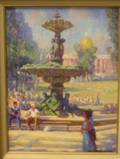Framed Oil View of the Boston Public Gardens