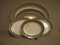 Set of Six Graduated English Carthage Pattern Ironstone Platters