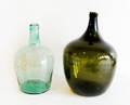 Blown green glass bottle 19th c
