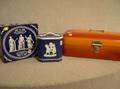 French Enamel Bread Box and Two Biscuit Tins
