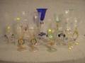 Fifteen Elaborate Venetian Art Glass Wine Stems