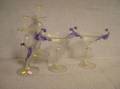 Pair of Venetian Art Glass Candlesticks and a Pair of Compotes