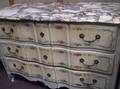 Louis XV Style Marbletop Painted ThreeDrawer Bureau