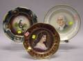 Three Continental Porcelain Cabinet Plates