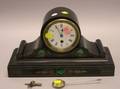 Victorian Black Marble Inlaid Mantel Clock