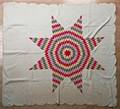 Pieced lone star quilt