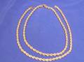 Two 14kt Gold Ropetwist Necklaces