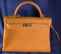 Brown Leather Kelly Handbag Hermes