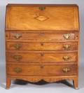 Federal Mahogany and Cherry Inlaid Slantlid Desk