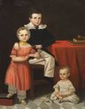 American SchoolAlbany New York Area 19th Century Portrait of Three Children