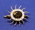 Edwardian Tourmaline and Diamond Starburst Pin