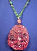 Jadeite and Tourmaline Pendant Necklace Janiye