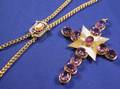 14kt Gold and Amethyst Cross PendantLocket