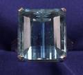Platinum and Aquamarine Ring