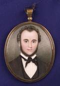 Antique 14kt Gold Miniature Portrait Brooch