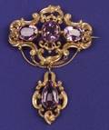 Victorian 14kt Gold and Amethyst PendantBrooch