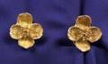 18kt Gold Flowerhead Earclips