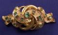 Antique 14kt Gold and Emerald Brooch