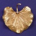 14kt Gold and Diamond Leaf Brooch