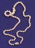 Natural Pearl and Diamond Necklace