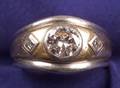 Platinum 18kt Gold and Diamond Ring
