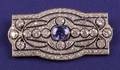 Art Deco Diamond and Sapphire Brooch