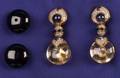 18kt Gold Diamond Gemset and Enamel Earpendants Marina B