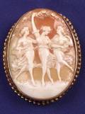 14kt Gold and Shell Cameo Brooch
