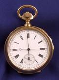 18kt Gold Minute Repeating Chronograph Open Face Pocket Watch