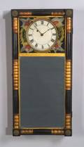 Gilt Gesso and Wood Mirror Timepiece