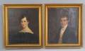 Attributed to John S Blunt New England 17981835 Pair of Portraits