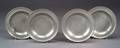 Matched Set of Four Pewter Deep Dishes
