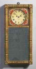 Gilt Gesso and Wood Mirror Clock