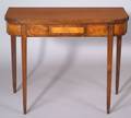 Federal Mahogany and Figured Maple Inlaid Card Table