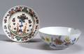 Delftware Polychrome Bowl and Plate