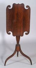 Federal Birch and Maple Inlaid Tilttop Candlestand