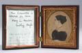 American School 19th Century Miniature Portrait of Mary L Amidon Dudley Massachusetts