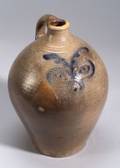 Cobalt Blue Decorated Stoneware Jug