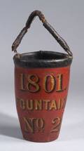Painted Leather Fire Bucket