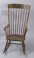 Paint Decorated Windsor Armed Rocker