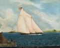 American School 19th Century Portrait of the TwoMasted Schooner Masconnomet